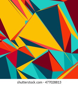 Abstract background with colorful triangles for magazines, booklets or mobile phone lock screen