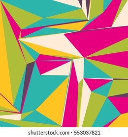 Abstract background with colorful triangles for magazines, booklets or mobile phone lock screen.