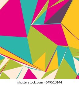 Abstract background with colorful triangles for magazines, booklets or mobile phone lock screen