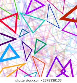Abstract background with colorful triangles. Modern style. Vector illustration
