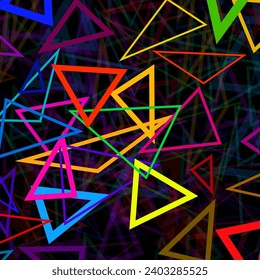 Abstract background with colorful triangles. Modern style. Vector illustration