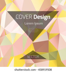 Abstract background with colorful triangles and space for text. Texture for covers, banners, booklets, etc. For web or printed media.