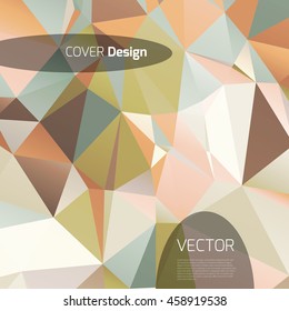 Abstract background with colorful triangles and space for text. Texture for covers, banners, booklets, etc. For web or printed media.
