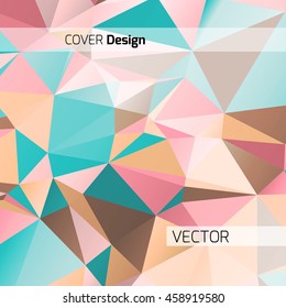 Abstract background with colorful triangles and space for text. Texture for covers, banners, booklets, etc. For web or printed media.