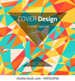 Abstract background with colorful triangles and space for text. Texture for covers, banners, booklets, etc. For web or printed media.