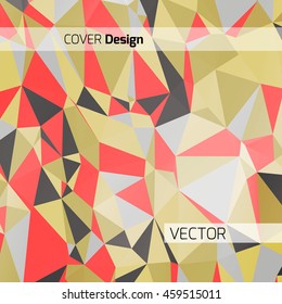 Abstract background with colorful triangles and space for text. Texture for covers, banners, booklets, etc. For web or printed media.