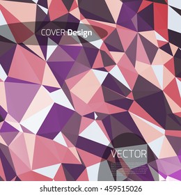 Abstract background with colorful triangles and space for text. Texture for covers, banners, booklets, etc. For web or printed media.