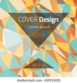Abstract background with colorful triangles and space for text. Texture for covers, banners, booklets, etc. For web or printed media.