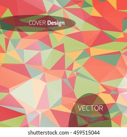 Abstract background with colorful triangles and space for text. Texture for covers, banners, booklets, etc. For web or printed media.