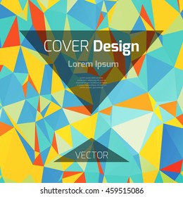 Abstract background with colorful triangles and space for text. Texture for covers, banners, booklets, etc. For web or printed media.