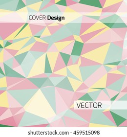 Abstract background with colorful triangles and space for text. Texture for covers, banners, booklets, etc. For web or printed media.