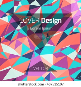 Abstract background with colorful triangles and space for text. Texture for covers, banners, booklets, etc. For web or printed media.
