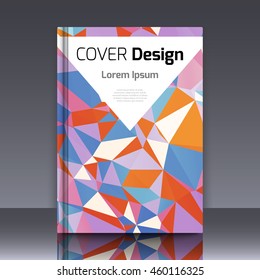 Abstract background with colorful triangles and space for text. Texture for covers, banners, booklets, etc. For web or printed media.