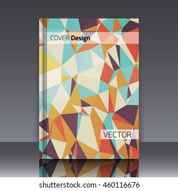 Abstract background with colorful triangles and space for text. Texture for covers, banners, booklets, etc. For web or printed media.