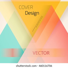 Abstract background with colorful triangles and space for text. Texture for covers, banners, booklets, etc. For web or printed media.