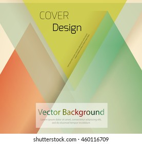Abstract background with colorful triangles and space for text. Texture for covers, banners, booklets, etc. For web or printed media.