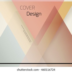 Abstract background with colorful triangles and space for text. Texture for covers, banners, booklets, etc. For web or printed media.