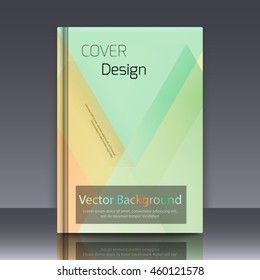 Abstract background with colorful triangles and space for text. Texture for covers, banners, booklets, etc. For web or printed media.