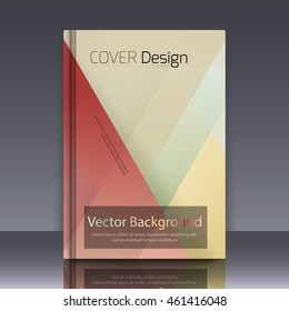 Abstract background with colorful triangles and space for text. Texture for covers, banners, booklets, etc. For web or printed media.