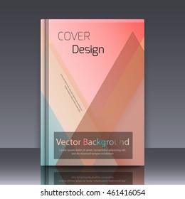 Abstract background with colorful triangles and space for text. Texture for covers, banners, booklets, etc. For web or printed media.