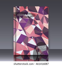 Abstract background with colorful triangles and space for text. Texture for covers, banners, booklets, etc. For web or printed media.