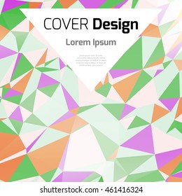 Abstract background with colorful triangles and space for text. Texture for covers, banners, booklets, etc. For web or printed media.