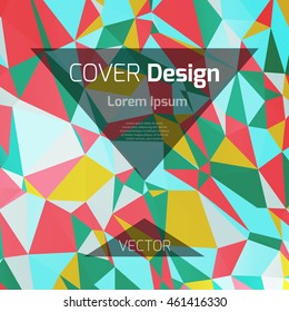 Abstract background with colorful triangles and space for text. Texture for covers, banners, booklets, etc. For web or printed media.