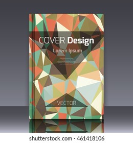 Abstract background with colorful triangles and space for text. Texture for covers, banners, booklets, etc. For web or printed media.