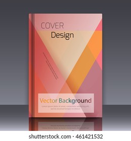 Abstract background with colorful triangles and space for text. Texture for covers, banners, booklets, etc. For web or printed media.