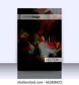 Abstract background with colorful triangles and space for text. Texture for covers, banners, booklets, etc. For web or printed media.