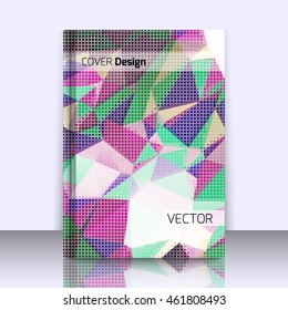 Abstract background with colorful triangles and space for text. Texture for covers, banners, booklets, etc. For web or printed media.