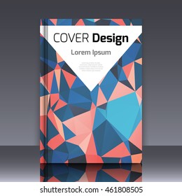 Abstract background with colorful triangles and space for text. Texture for covers, banners, booklets, etc. For web or printed media.