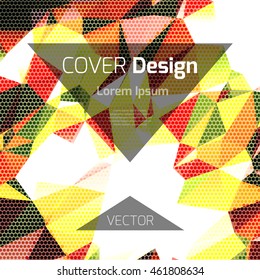 Abstract background with colorful triangles and space for text. Texture for covers, banners, booklets, etc. For web or printed media.