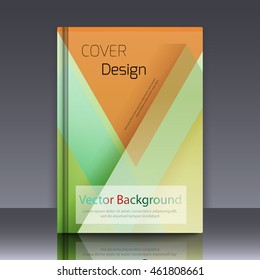 Abstract background with colorful triangles and space for text. Texture for covers, banners, booklets, etc. For web or printed media.