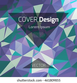 Abstract background with colorful triangles and space for text. Texture for covers, banners, booklets, etc. For web or printed media.