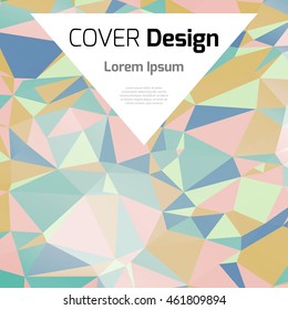 Abstract background with colorful triangles and space for text. Texture for covers, banners, booklets, etc. For web or printed media.