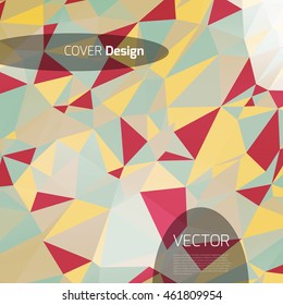Abstract background with colorful triangles and space for text. Texture for covers, banners, booklets, etc. For web or printed media.
