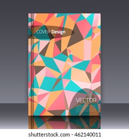 Abstract background with colorful triangles and space for text. Texture for covers, banners, booklets, etc. For web or printed media.