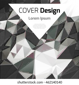 Abstract background with colorful triangles and space for text. Texture for covers, banners, booklets, etc. For web or printed media.