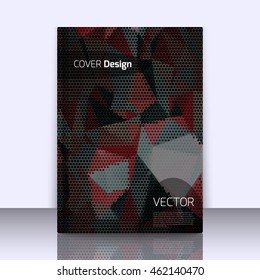 Abstract background with colorful triangles and space for text. Texture for covers, banners, booklets, etc. For web or printed media.