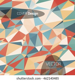 Abstract background with colorful triangles and space for text. Texture for covers, banners, booklets, etc. For web or printed media.