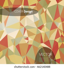 Abstract background with colorful triangles and space for text. Texture for covers, banners, booklets, etc. For web or printed media.