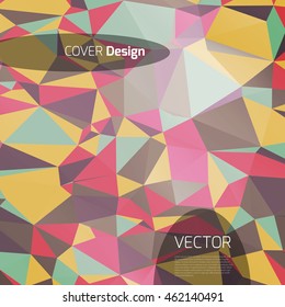 Abstract background with colorful triangles and space for text. Texture for covers, banners, booklets, etc. For web or printed media.