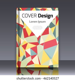 Abstract background with colorful triangles and space for text. Texture for covers, banners, booklets, etc. For web or printed media.