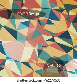 Abstract background with colorful triangles and space for text. Texture for covers, banners, booklets, etc. For web or printed media.
