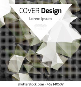 Abstract background with colorful triangles and space for text. Texture for covers, banners, booklets, etc. For web or printed media.