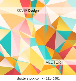Abstract background with colorful triangles and space for text. Texture for covers, banners, booklets, etc. For web or printed media.