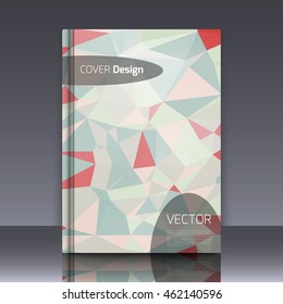 Abstract background with colorful triangles and space for text. Texture for covers, banners, booklets, etc. For web or printed media.