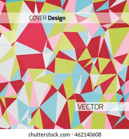 Abstract background with colorful triangles and space for text. Texture for covers, banners, booklets, etc. For web or printed media.