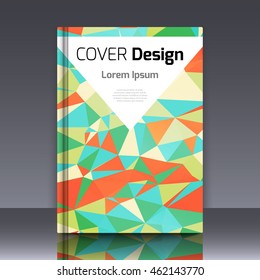 Abstract background with colorful triangles and space for text. Texture for covers, banners, booklets, etc. For web or printed media.